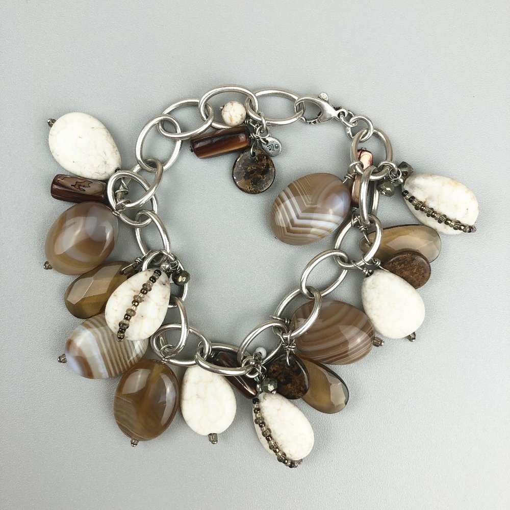 Silpada Natural-Colored Stone Charm Bracelet B2065